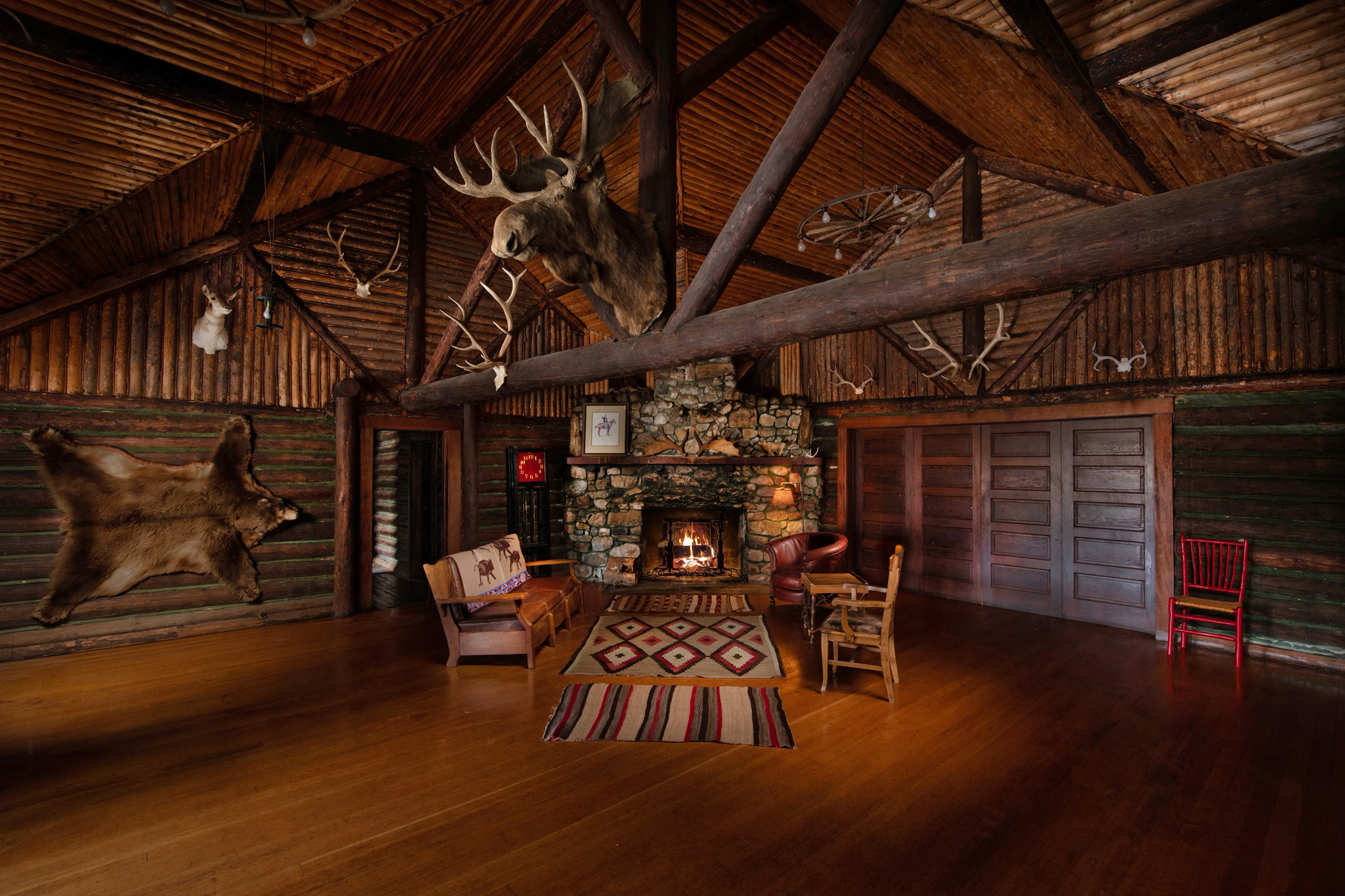 The historic OTO lodge set up for dude ranch guests for a Pop-Up Ranch event.
