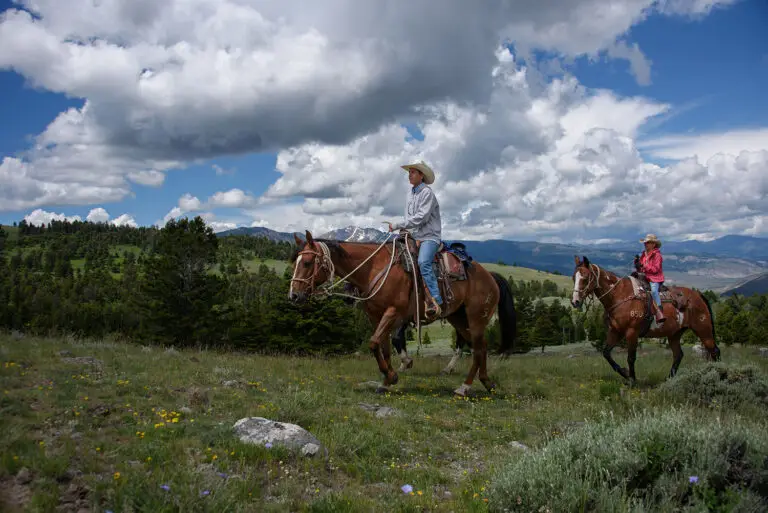 Horseback riding at the OTO Dude Ranch in the wilderness of Montana.